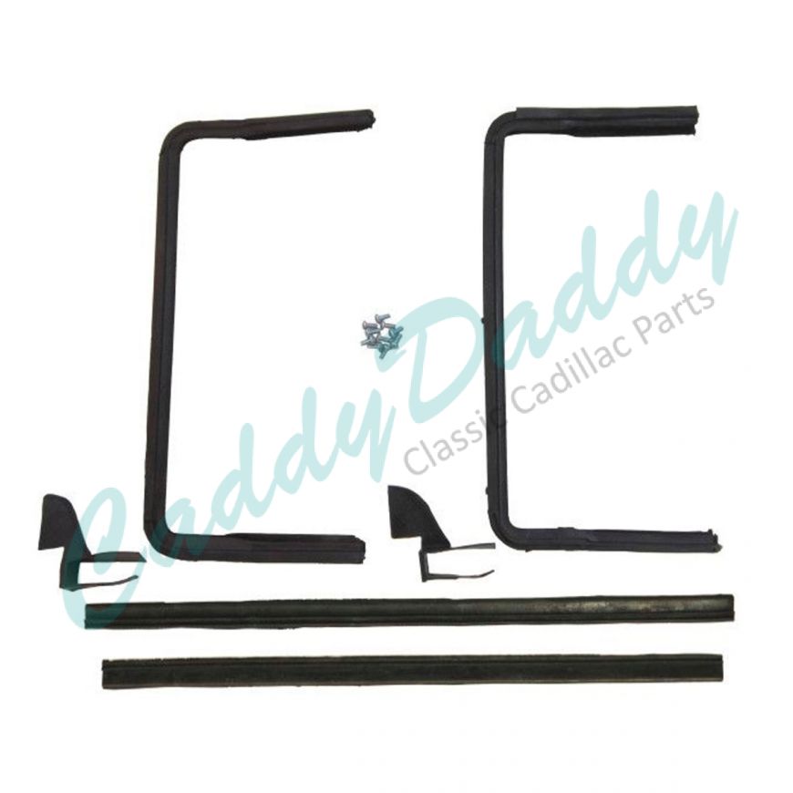 1956 Cadillac Sedan Deville Vent Window Rubber Weatherstrip Kit (6 Pieces) REPRODUCTION Free Shipping In The USA