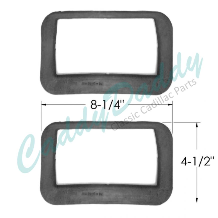 1953 Cadillac Fog Light Rubber Mounting Pads 1 Pair REPRODUCTION Free Shipping In The USA
