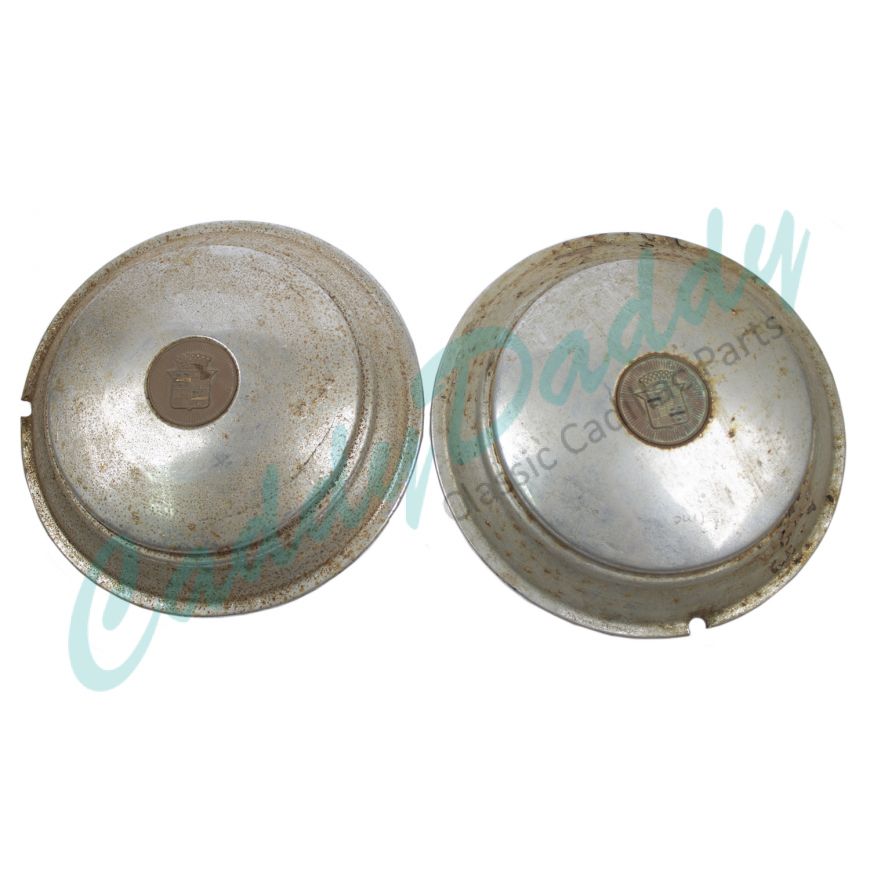 1939 Cadillac Wheel Cover Hub Caps 1 Pair USED