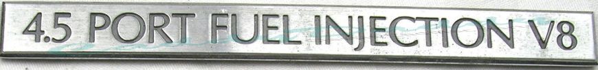 1986 1987 1988 1989 Cadillac 4.5 Port Fuel Injection Front Fender Metal Emblem NOS Free Shipping In The USA