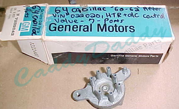 1964 Cadillac (See Details) Air Conditioning (A/C) And Heater Control Head 7-Port Shut Off Valve NOS Free Shipping In The USA