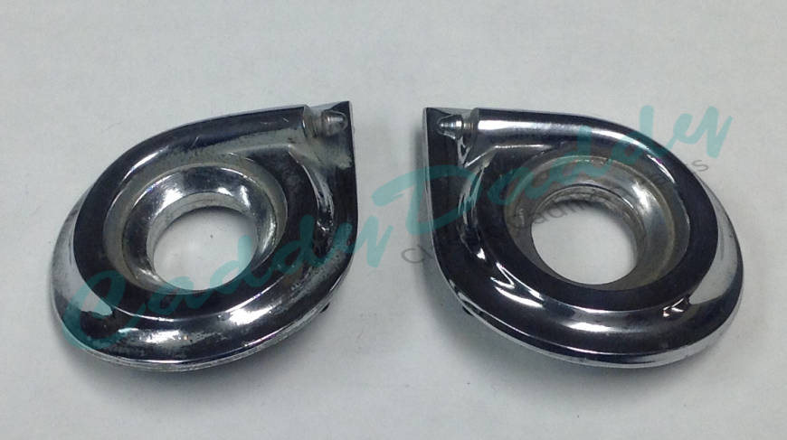 1961 Cadillac Windshield Wiper Bezels USED 1 Pr Free Shipping In The USA