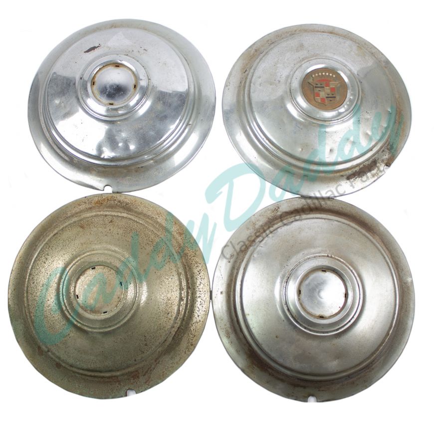 1940 Cadillac 16 Inch Wheel Cover Hub Cap Set (4 Pieces) USED