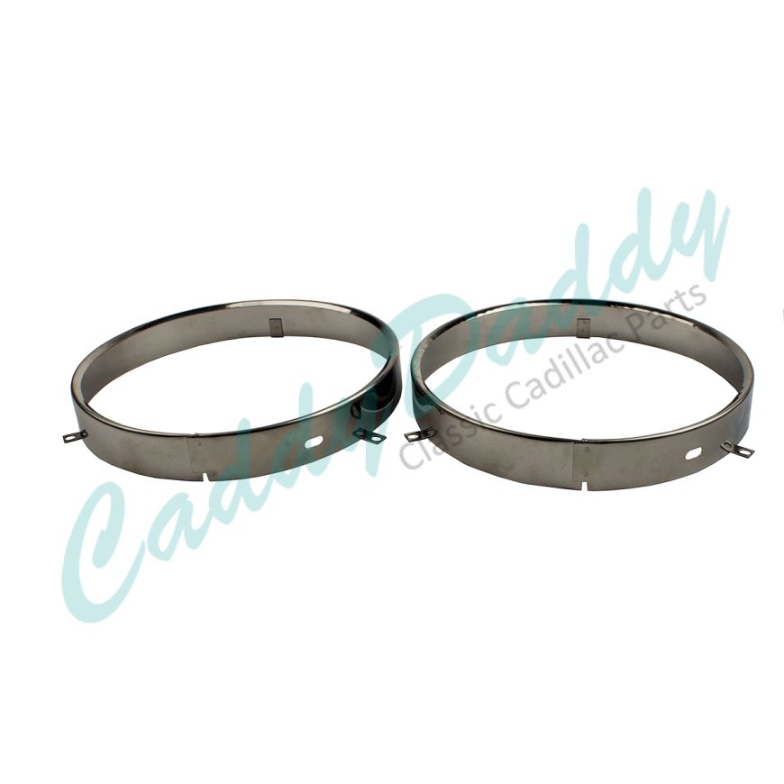 1940 1941 1942 1946 1947 1948 1949 1950 1951 1952 1953 1954 1955 Cadillac (See Details) Headlight Retaining Rings 1 Pair REPRODUCTION Free Shipping In The USA