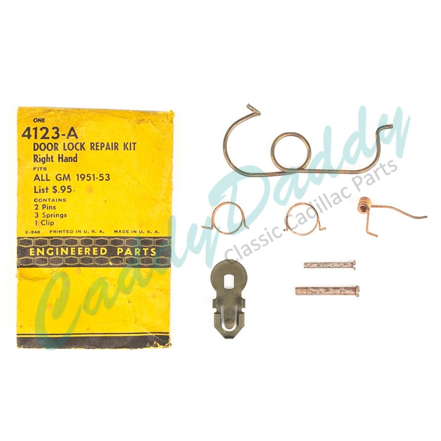 1951 1952 1953 Cadillac Right Passenger Side Door Lock Repair Kit NORS Free Shipping In The USA