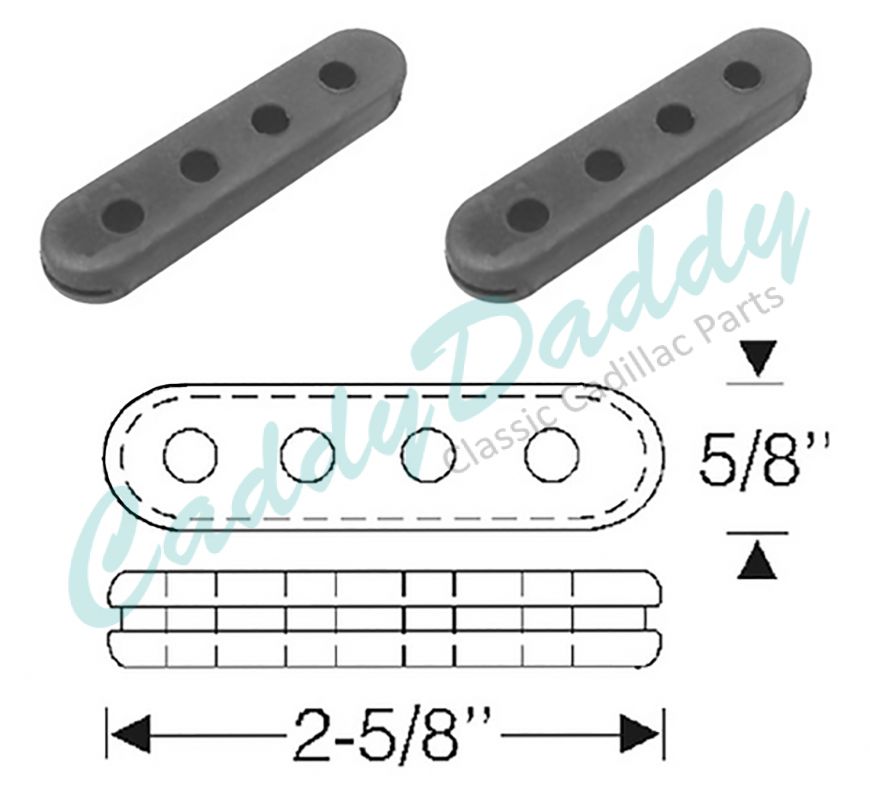 1952 1953 1954 1955 1956 1957 1958 1959 1960 1961 1962 Cadillac Spark Plug Wire Rubber Spacers 1 Pair REPRODUCTION 