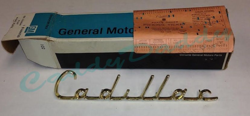 1957 Cadillac Fender Script NOS Free Shipping In The USA