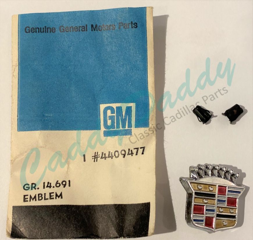 1966 Cadillac Door Panel Emblem NOS Free Shipping In The USA  