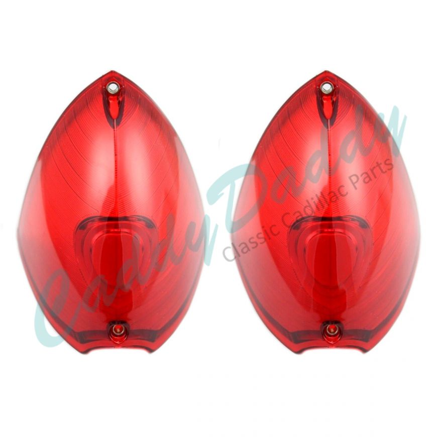 1948 1949 1950 Cadillac (See Details) Tail Light Lenses 1 Pair REPRODUCTION Free Shipping In The USA