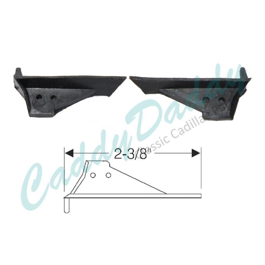 1952 1953 Cadillac 2-Door Hardtop (See Details) Vent Roof Rail Filler 1 Pair REPRODUCTION Free Shipping In the USA