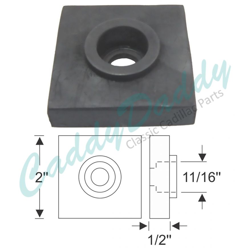 1952 1953 Cadillac (EXCEPT Convertibles) Body Mount Pad REPRODUCTION