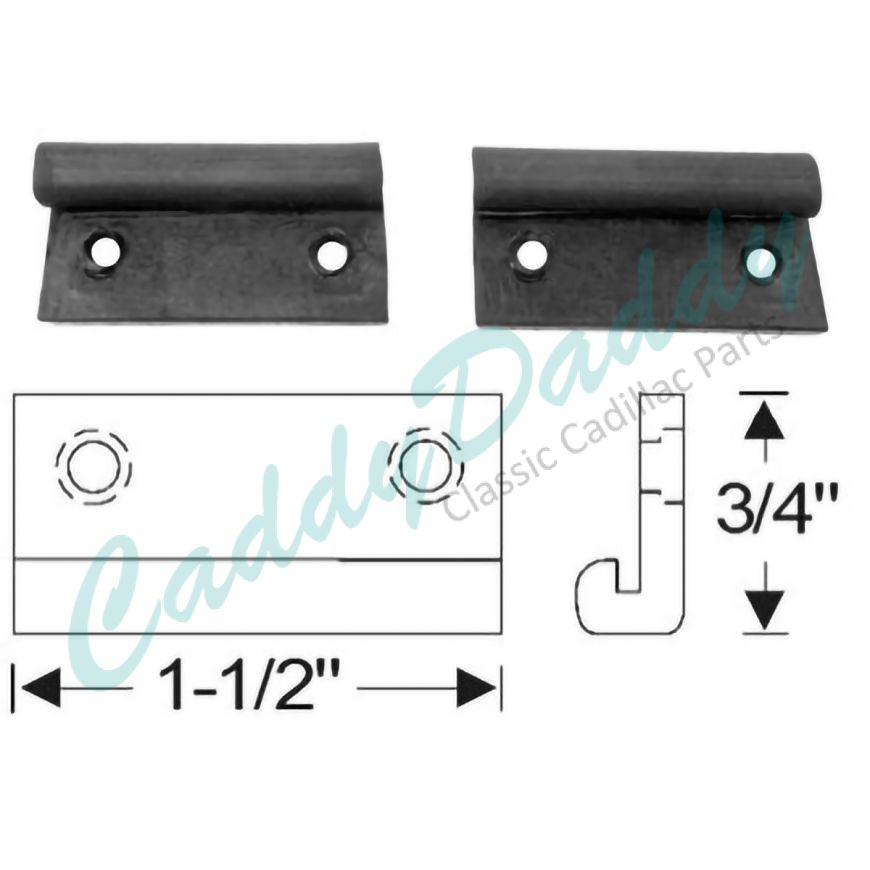 1937 1938 1939 1940 Cadillac Trunk Rubber Bumpers 1 Pair REPRODUCTION Free Shipping In The USA 