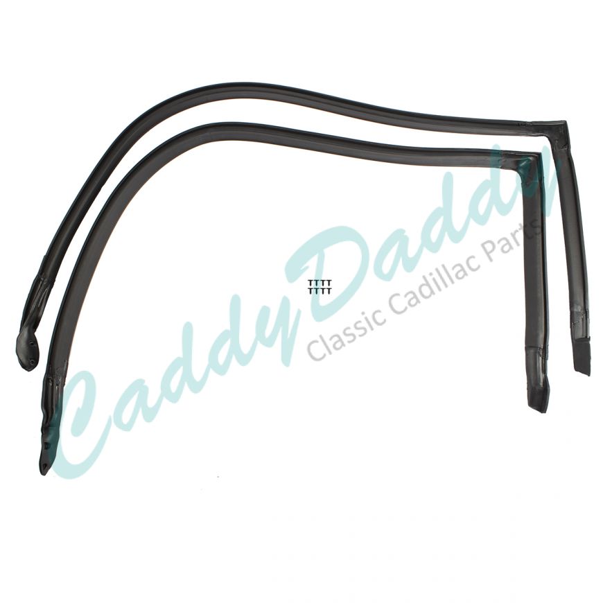 1974 1975 1976 Cadillac Calais and Deville 2-Door Hardtop Coupe Roof Rail Rubber Weatherstrips 1 Pair REPRODUCTION Free Shipping In The USA