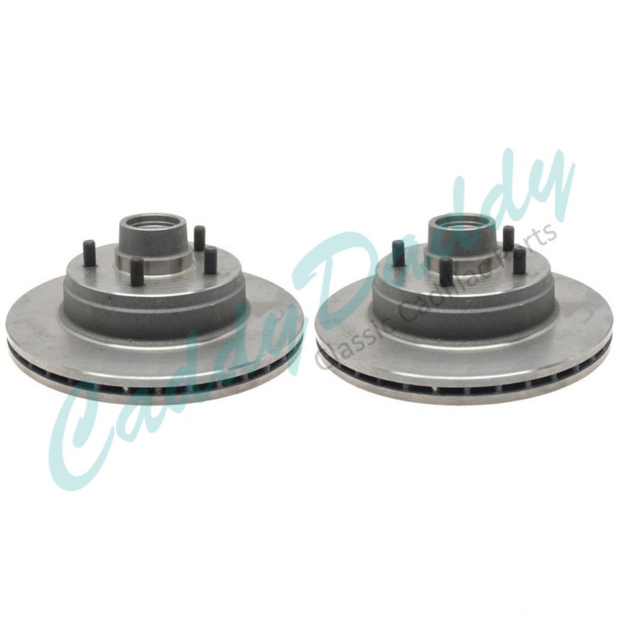 1978 1979 1980 1981 1982 1983 1984 1985 1986 1987 1988 1989 Cadillac Deville and Fleetwood (See Details) Front Brake Rotor And Hub Assemblies 1 Pair REPRODUCTION