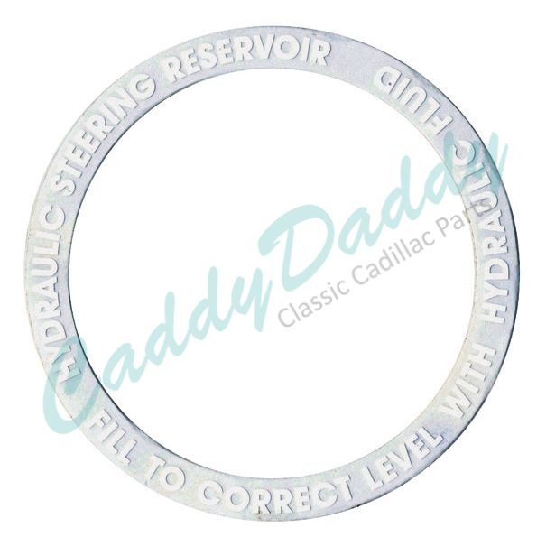 1952 1953 1954 1955 1956 1957  Cadillac Power Steering Pump Lid Decal REPRODUCTION