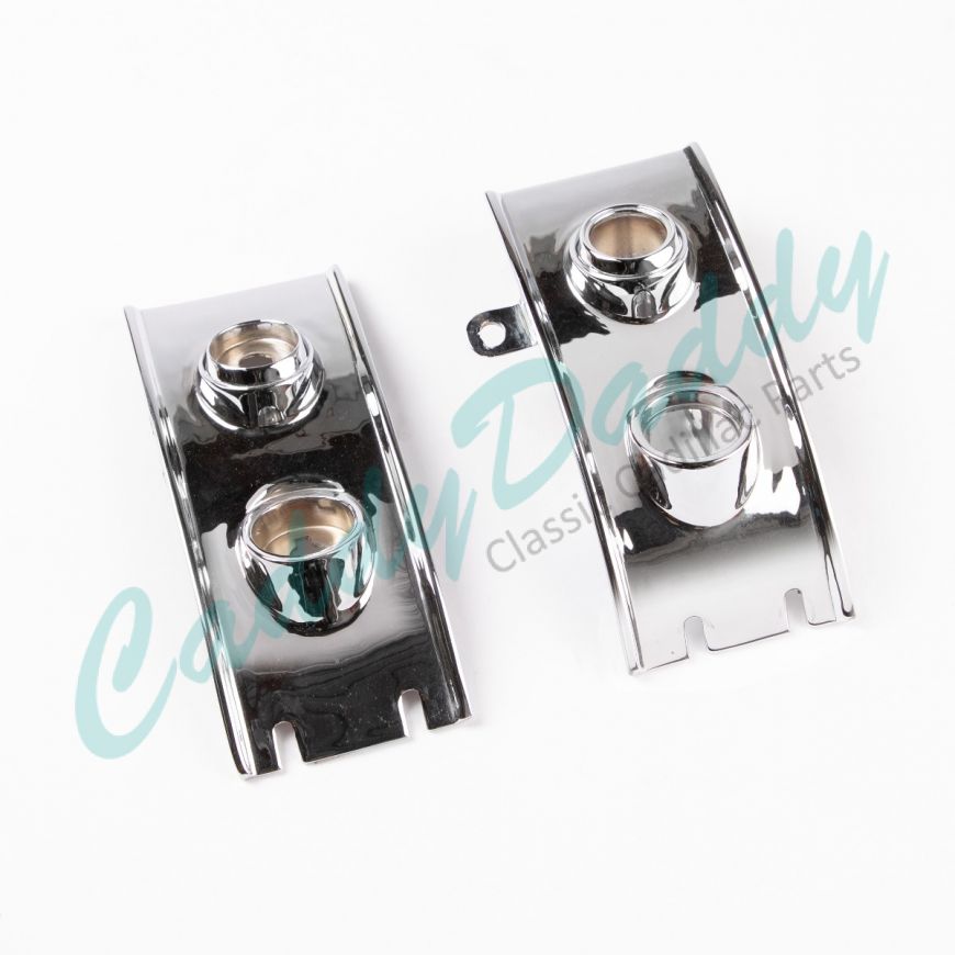 1953 Cadillac Chrome Bezel Dash Bezels 1 Pair Re-Plated/Restored Free Shipping In The USA