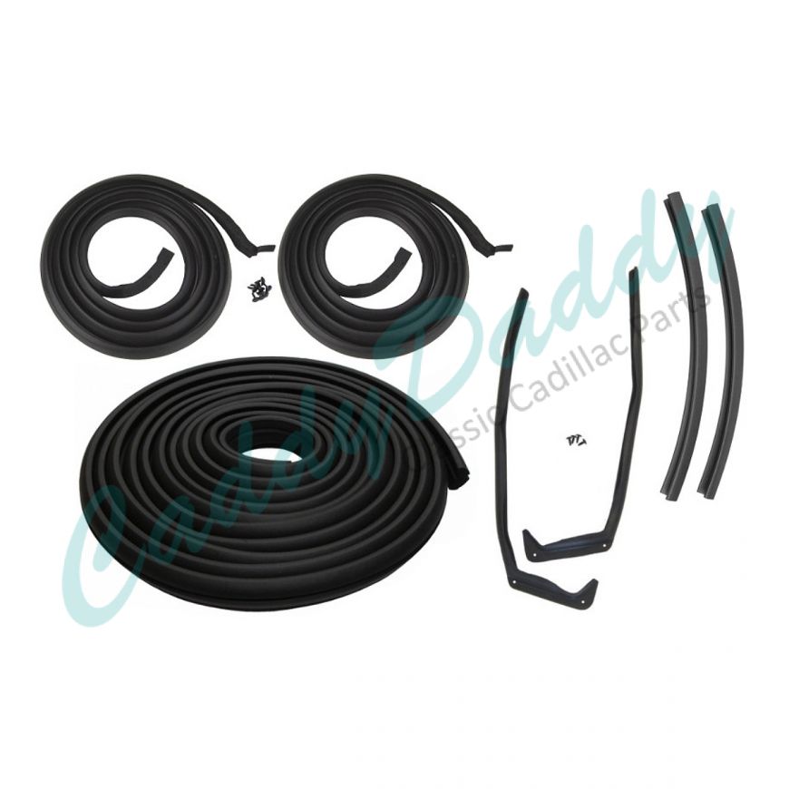 1954 1955 1956 Cadillac Convertible Basic Rubber Weatherstrip Kit (7 Pieces) REPRODUCTION Free Shipping In The USA