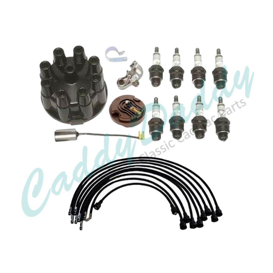 1963 1964 Cadillac Deluxe Tune Up Kit With Spark Plug Wires (20 Pieces) REPRODUCTION Free Shipping In The USA 