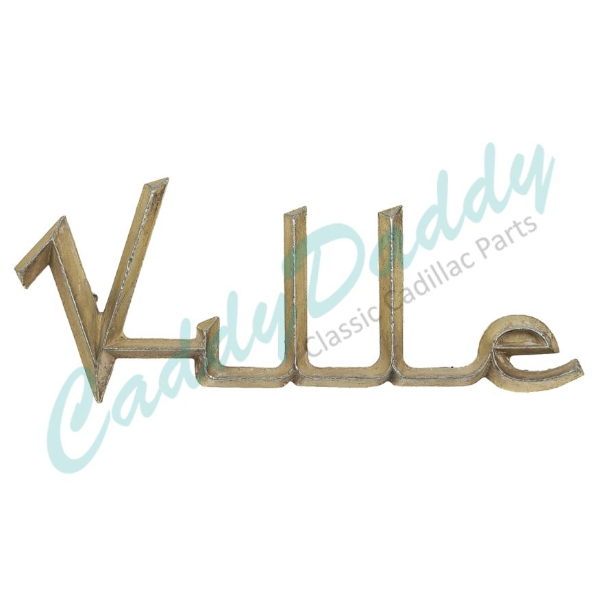 1956 Cadillac Ville Fender Script Emblem # 1 USED Free Shipping In The USA
