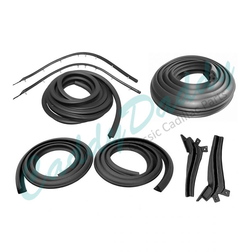 1957 1958 Cadillac Eldorado Brougham Basic Rubber Weatherstrip Kit (9 Pieces) REPRODUCTION Free Shipping In The USA