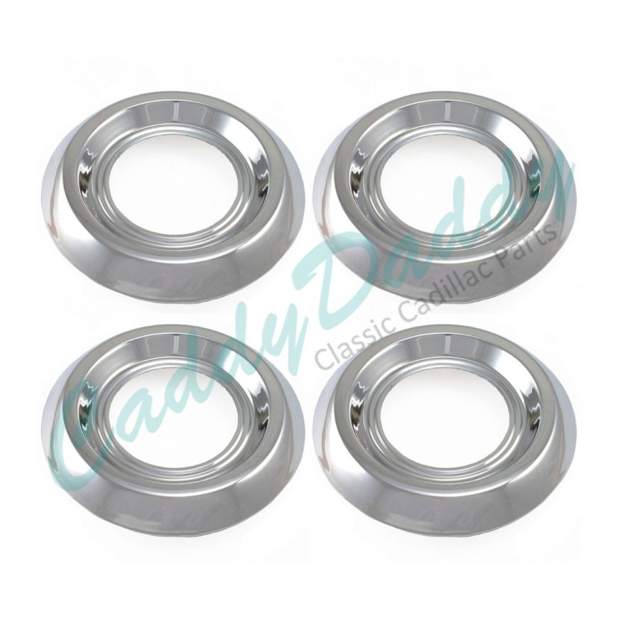 1957 1958 Cadillac (See Details) Sabre Wheel Chrome Hub Cap Center Set (4 Pieces) REPRODUCTION Free Shipping In The USA 
