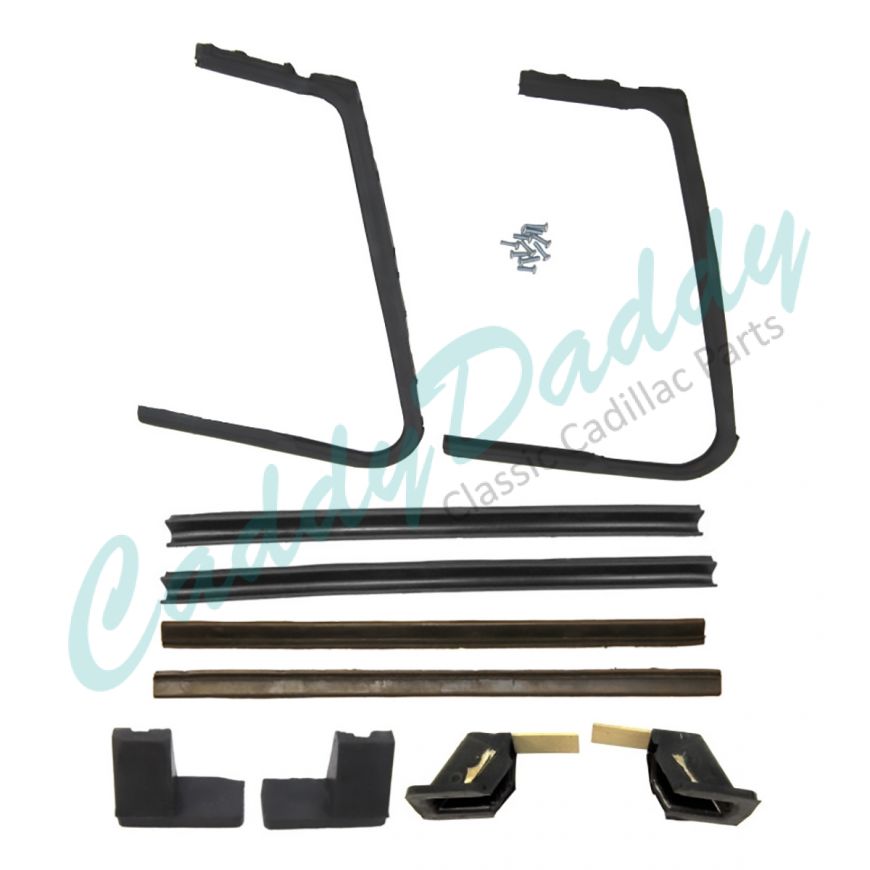1957 1958 Cadillac 2-Door Hardtop Coupe Vent Window Rubber Weatherstrip Kit (10 Pieces) REPRODUCTION Free Shipping In The USA