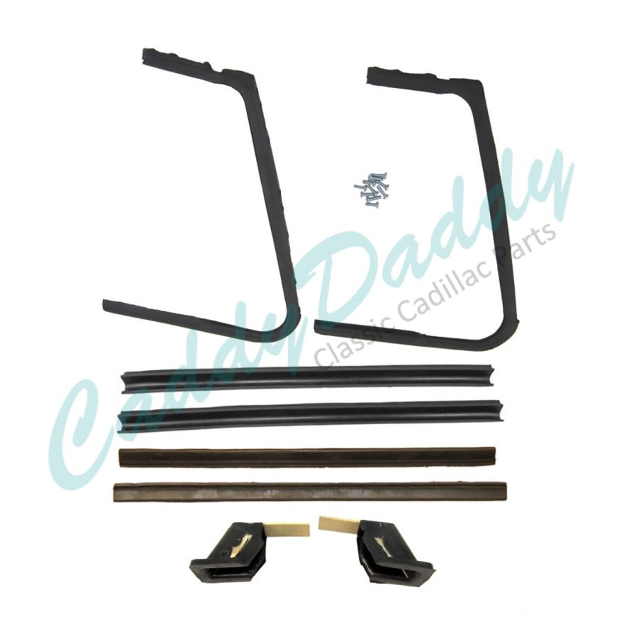 1957 1958 Cadillac Convertible Models Vent Window Rubber Weatherstrip Kit (8 Pieces) REPRODUCTION Free Shipping In The USA