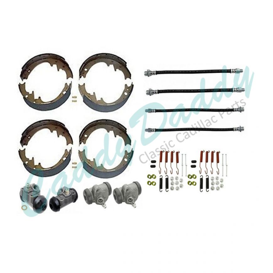 1957 Cadillac (See Details) Deluxe Drum Brake Kit (64 Pieces) REPRODUCTION Free Shipping In The USA 