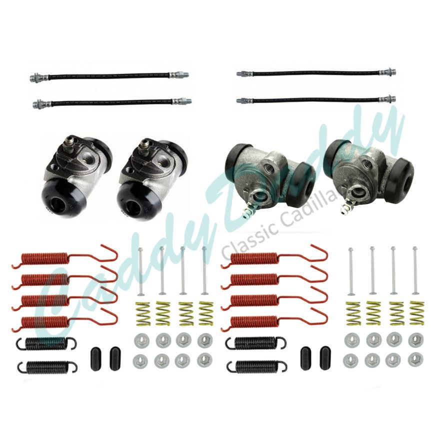 1957 Cadillac (See Details) Standard Drum Brake Kit (56 Pieces) REPRODUCTION Free Shipping In The USA 