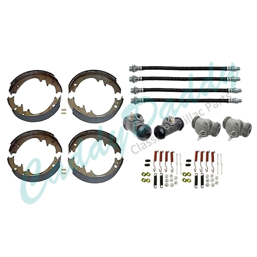 1958 1959 Cadillac (EXCEPT Commercial Chassis) Deluxe Drum Brake Kit (64 Pieces) REPRODUCTION Free Shipping In The USA 