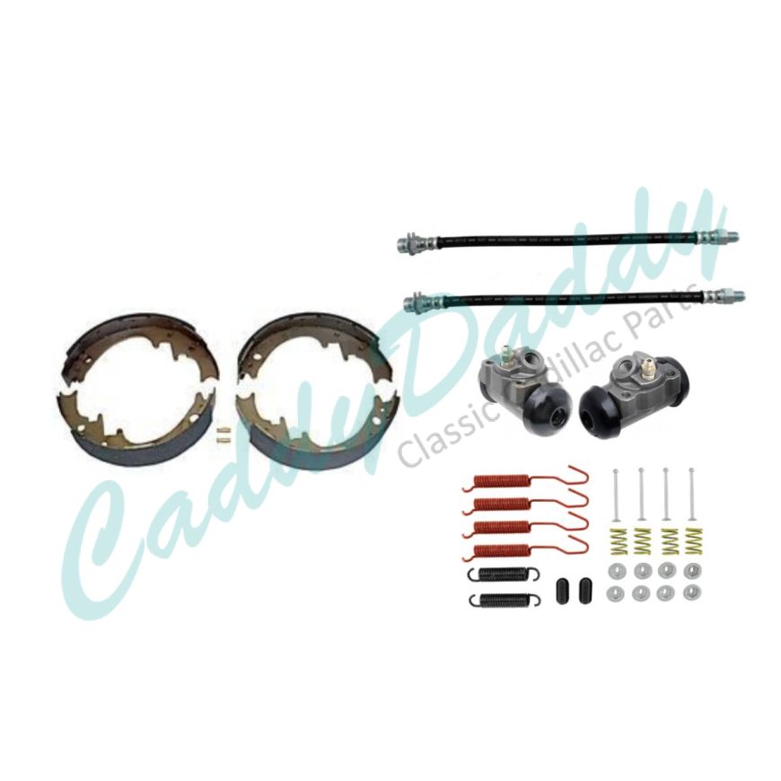 1958 1959 Cadillac (See Details) Deluxe Rear Drum Brake Kit (32 Pieces) REPRODUCTION Free Shipping In The USA 