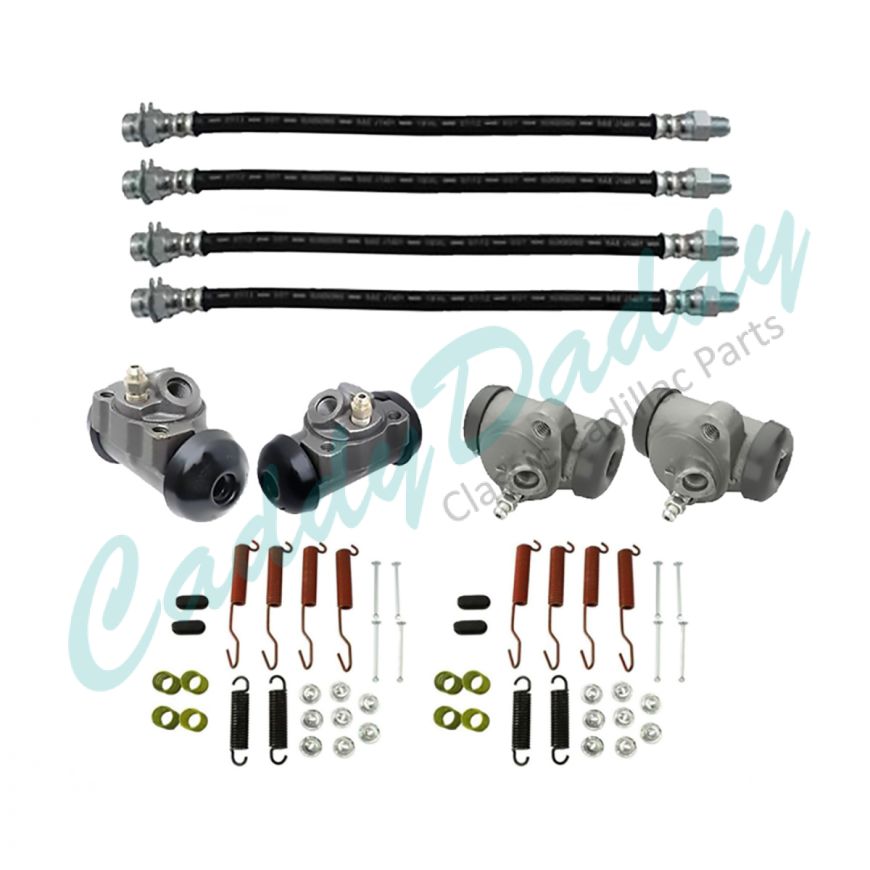 1958 1959 Cadillac (EXCEPT Commercial Chassis) Standard Drum Brake Kit (56 Pieces) REPRODUCTION Free Shipping In The USA 