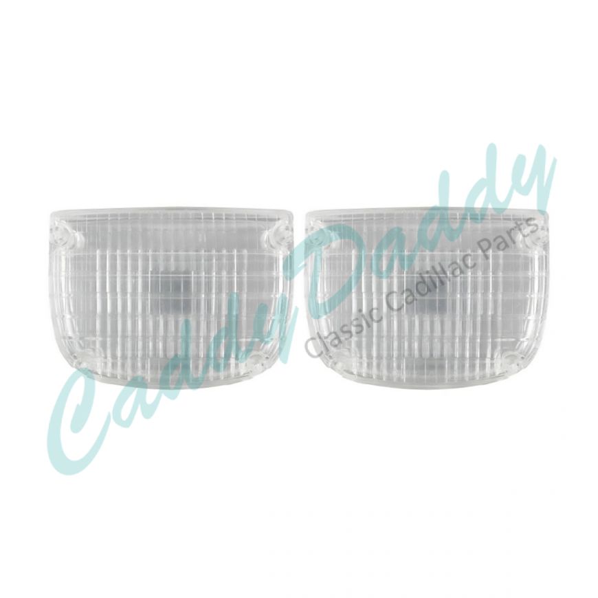 1958 Cadillac Fog Light Lenses 1 Pair REPRODUCTION Free Shipping In The USA