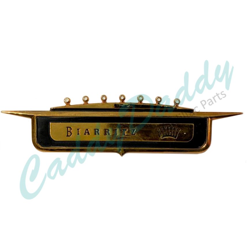 1958 Cadillac Biarritz Quarter Tail Fin Crest Emblem REPRODUCTION Free Shipping In The USA