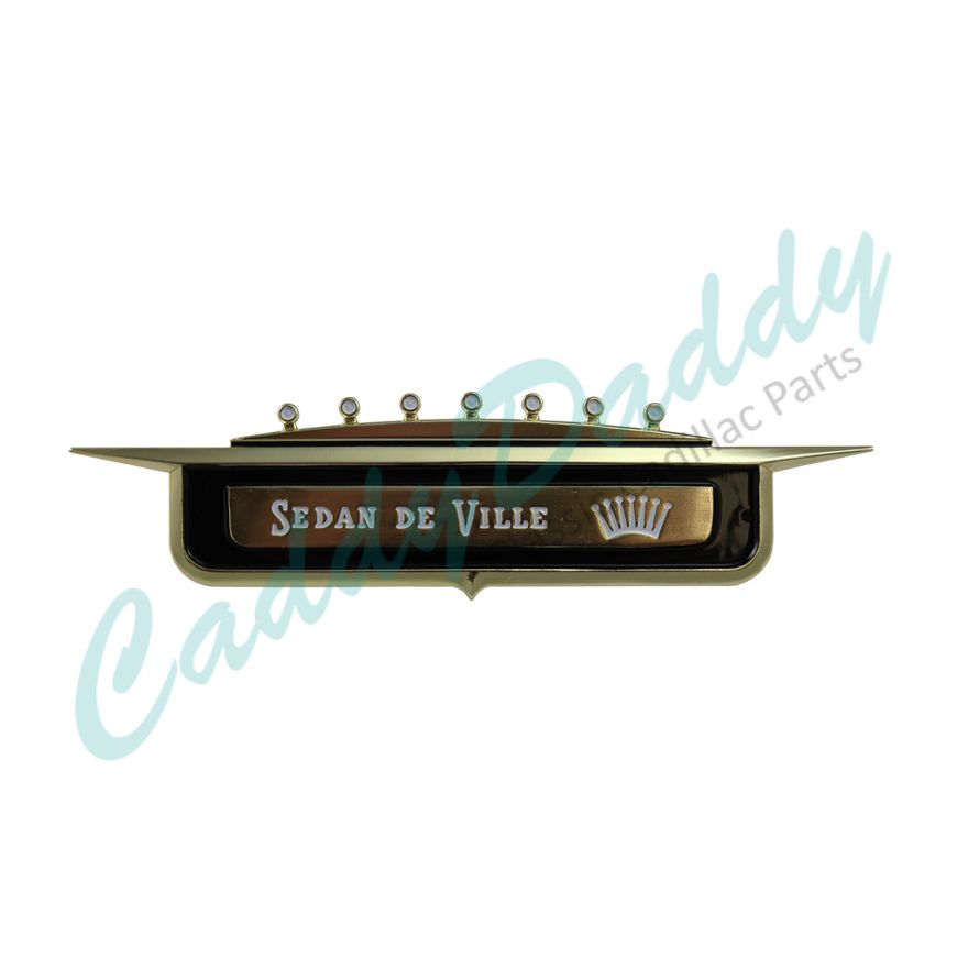 1958 Cadillac Sedan Deville Front Fender Emblem REPRODUCTION Free Shipping In The USA