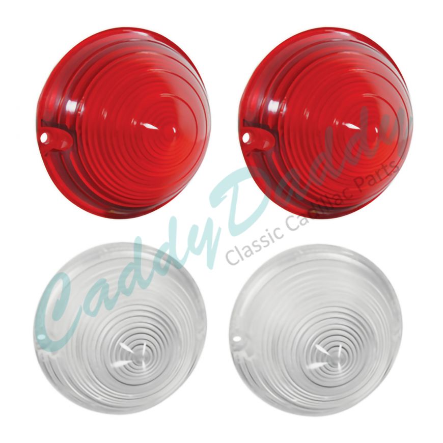 1958 Cadillac (See Details) Tail Light And Back Up Light Lens Set (4 Pieces) REPRODUCTION Free Shipping In The USA