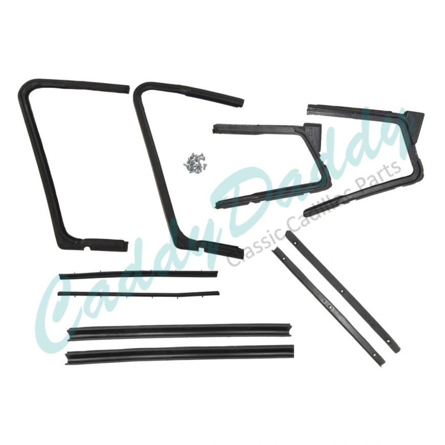 1958 Cadillac 4-Door Hardtop (EXCEPT Series 75 Limousines and Eldorado Brougham) Vent Window Weatherstrip Kit (10 Pieces) REPRODUCTION Free Shipping In The USA