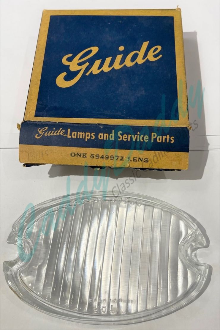 1959 CADILLAC GLASS FOG AND TURN SIGNAL LIGHT LENS RIGHT PASSENGER SIDE New Old Stock FREE SHIPPING IN THE USA