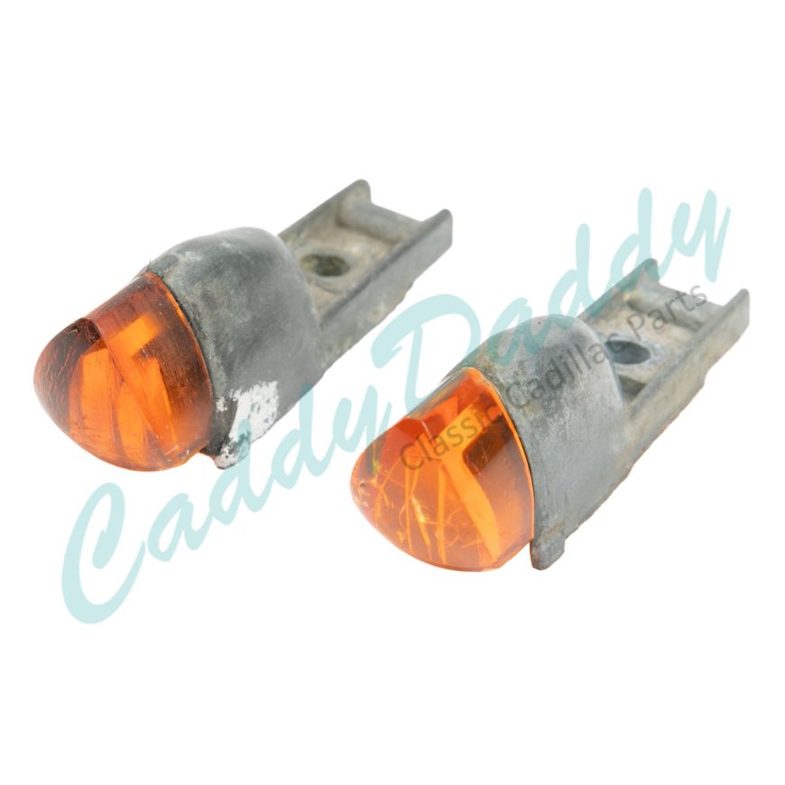 1962 Cadillac Top Front Fender Turn Signal Cover With Lens 1 Pair USED Free Shipping In The USA
