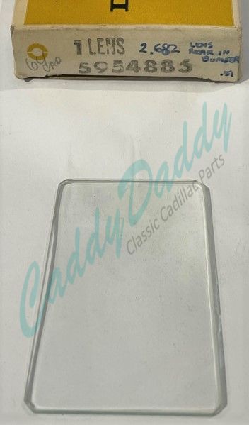 1964 Cadillac Glass Lens in Rear Bumper New Old Stock Free Shipping In The USA