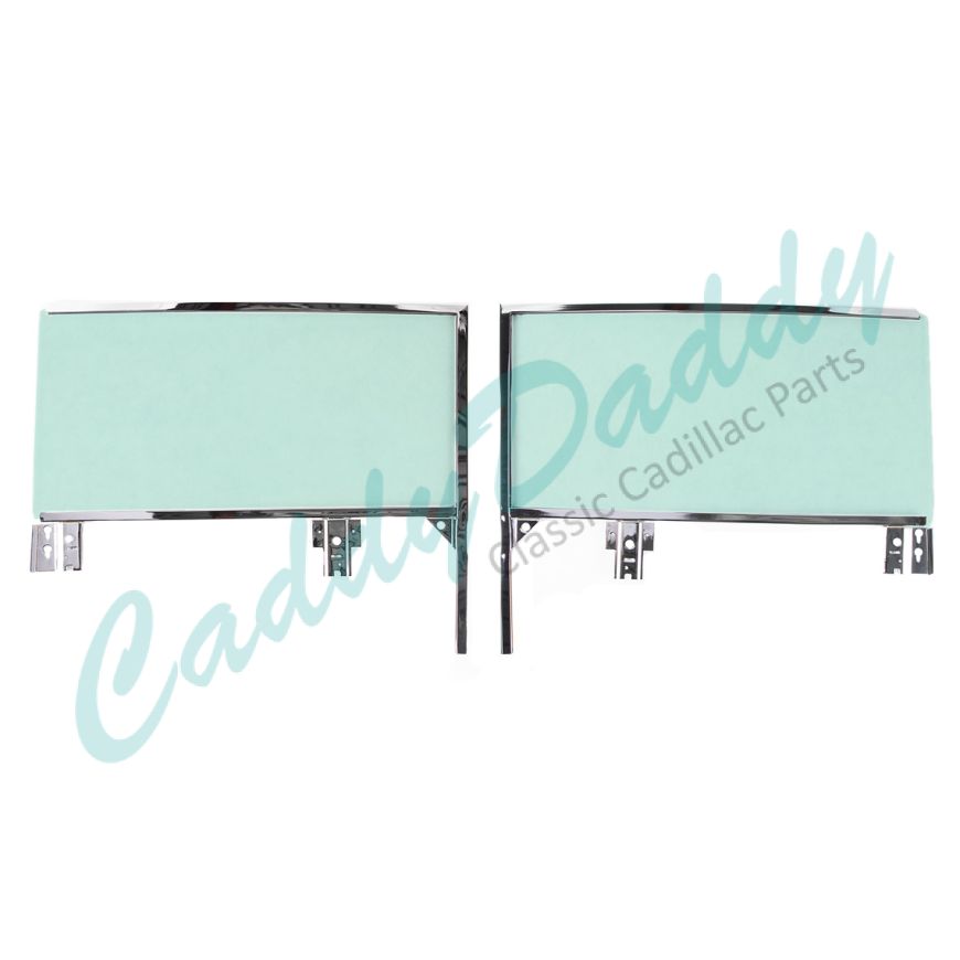 1959 1960 Cadillac 2-Door Hardtop Left Driver Side and Right Passenger Side Windows With Frame Assembly 1 Pair REPRODUCTION Free Shipping In The USA