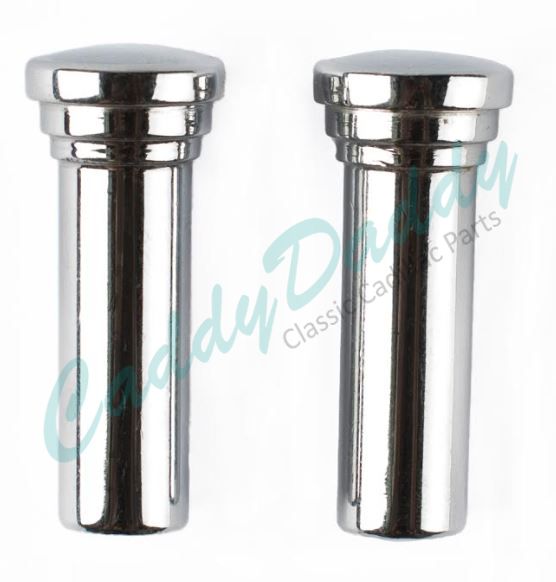 1959 1960 Cadillac Chrome Metal Door Lock Knobs 1 Pair REPRODUCTION Free Shipping In The USA