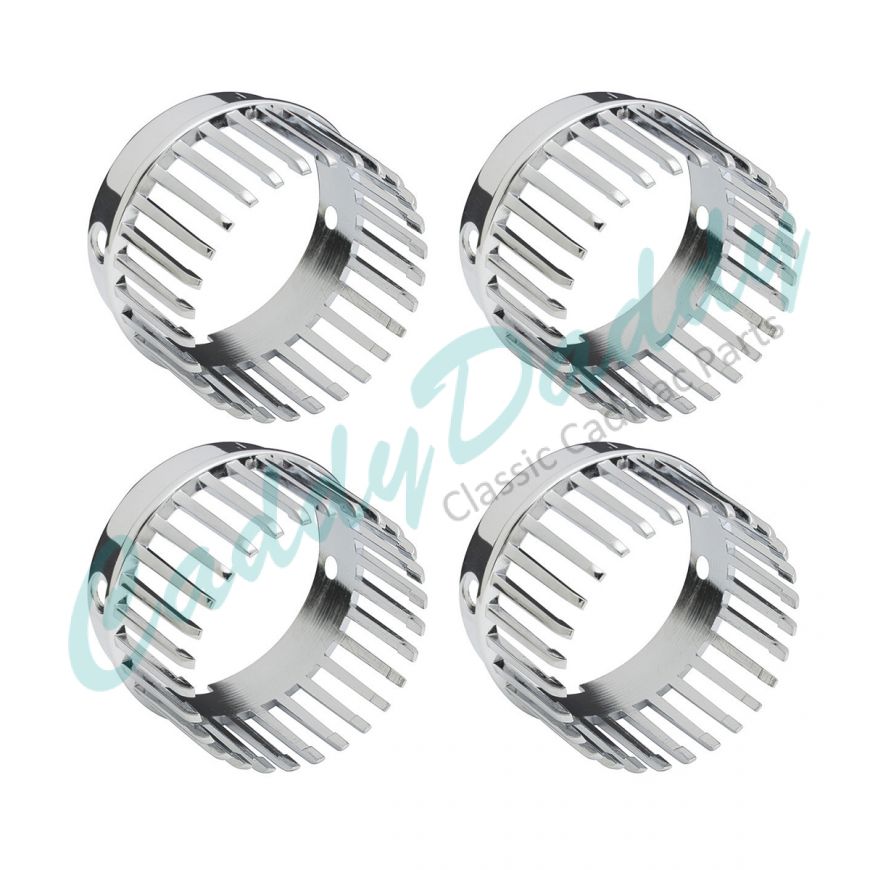 1959 Cadillac Tail Light Lens Bezel Chrome Fingers Set (4 Pieces) REPRODUCTION Free Shipping In The USA