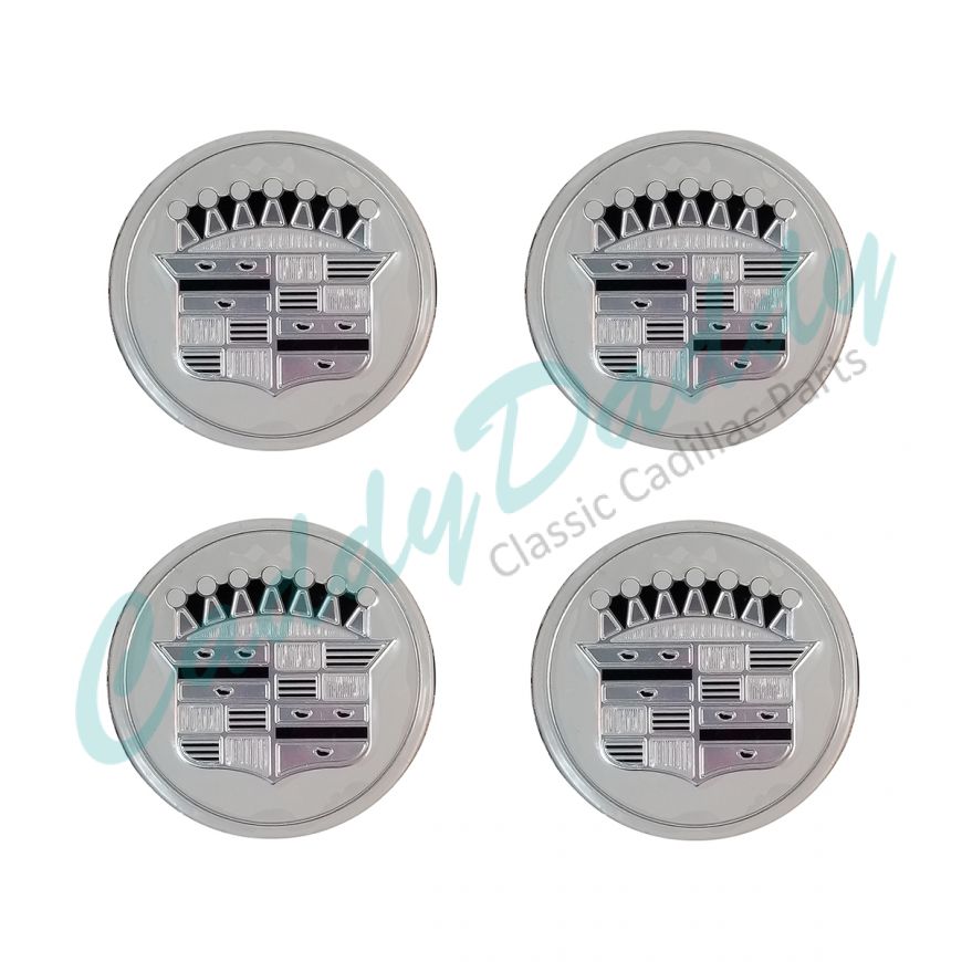 1959 Cadillac Wheel Cover Hub Cap Emblems Set (4 Pieces) REPRODUCTION Free Shipping In The USA
