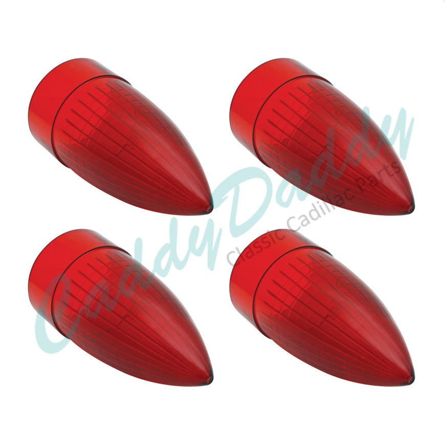 1959 Cadillac Fin Tail Light Lens Set (4 Pieces) REPRODUCTION Free Shipping In The USA