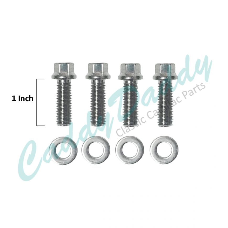 1968 1969 1970 1971 1972 1973 1974 1975 1976 1977 1978 1979 Cadillac Billet Crank Pulley Six Point Hex Head Bolt Kit (8 Pieces) REPRODUCTION Free Shipping In The USA
