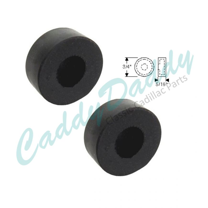 1940 1941 1942 1946 1947 1948 1949 1950 Cadillac Convertible Side Window Lift Limit Rubber Caps 1 Pair REPRODUCTION