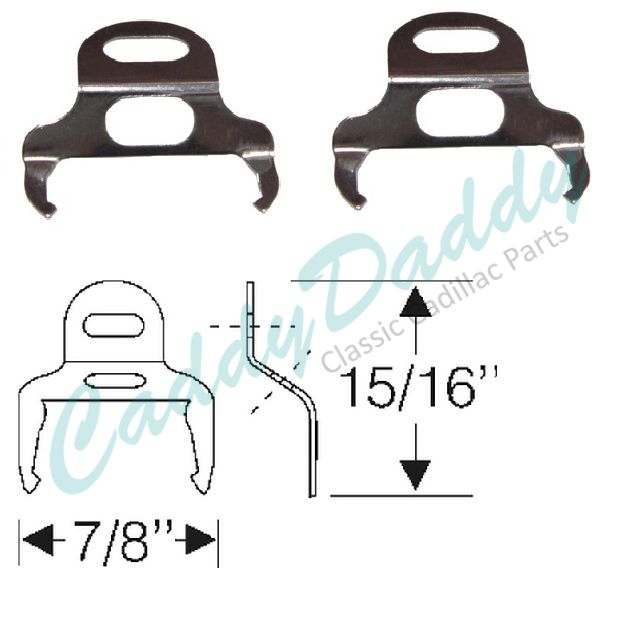 1959 1960 Cadillac 4-Door Models (See Details) Door Weatherstrip Fastener Retainer Clips 1 Pair REPRODUCTION