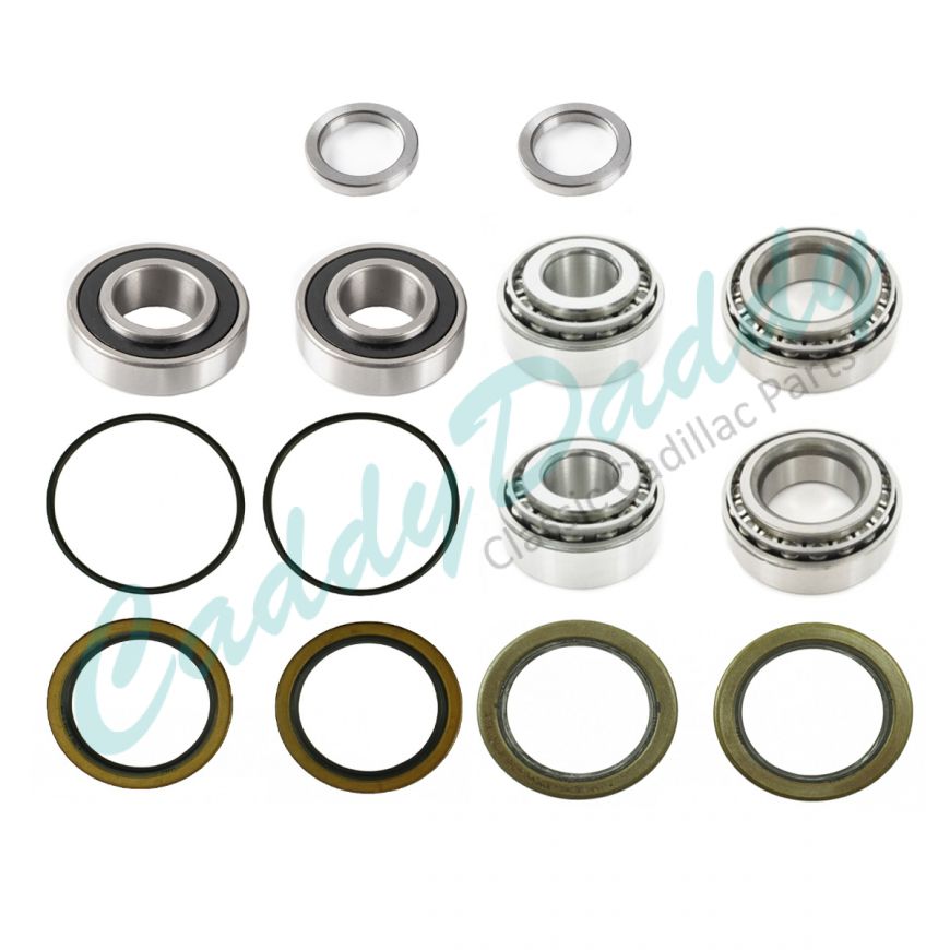 1967 1968 Cadillac (EXCEPT Eldorado and Commercial Chassis) Wheel Bearing and Seal Kit for Drum Brakes (14 Pieces) REPRODUCTION Free Shipping In The USA