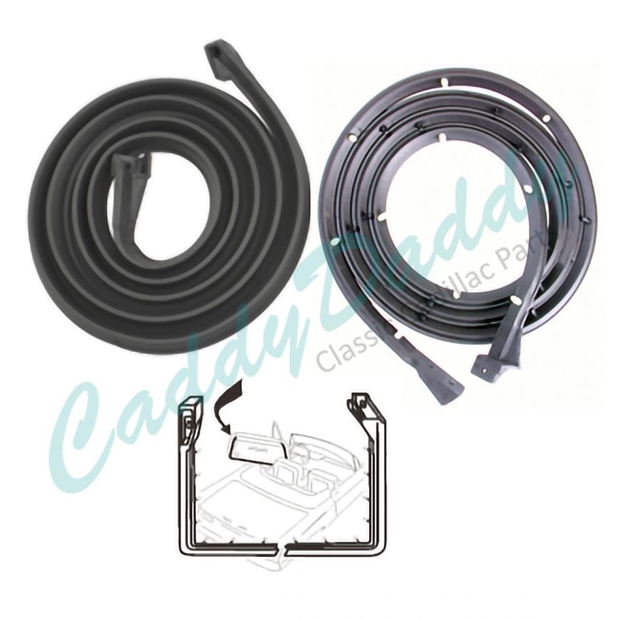 1961 1962 Cadillac 2-Door Models Door Rubber Weatherstrips 1 Pair REPRODUCTION Free Shipping In The USA